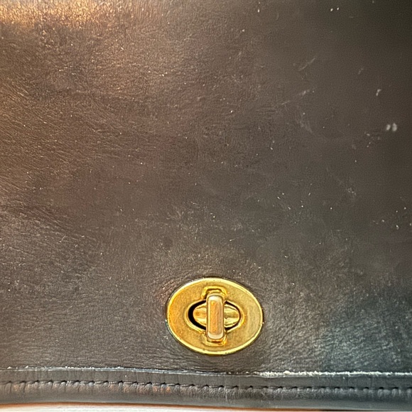 Coach Vintage Dinky Black Crossbody Bag with Gold Hardware - Picture 9 of 11